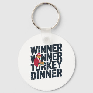 Trump Thanksgiving 2024 Winner Winner Turkey Dinne Key Ring