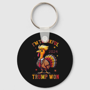 Trump Thanksgiving - I'm Thankful Trump Won 2024 Key Ring