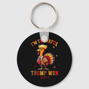 Trump Thanksgiving I'm Thankful Trump Won Key Ring