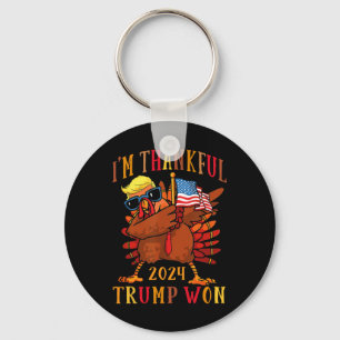 Trump Thanksgiving I'm Thankful Trump Won  Key Ring