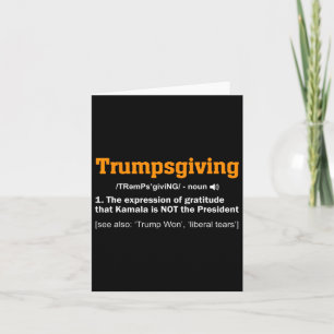 Trump Thanksgiving Winner Winner Funny Turkey Day  Card