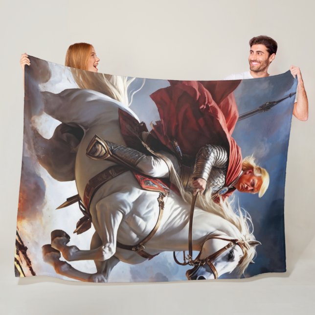 "Trump the American Knight Blanket (In Situ)
