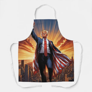 Trump the American Superhero Apron"  Apron