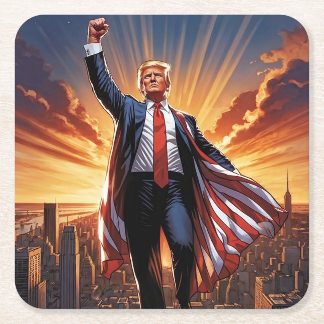 Trump the American Superhero Coasters (Front)
