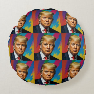 Trump the colour round cushion