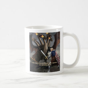 Trump the Knight Battling the Hydra Coffee Mug