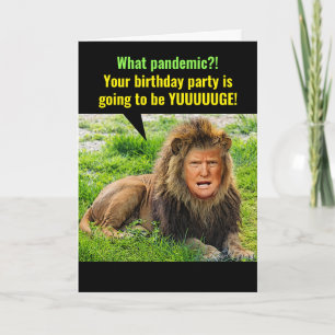 Trump The Lyin' King Vrs Dr Fauci Satire Birthday Card