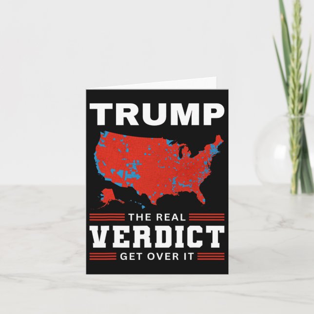 Trump The Real Verdict Christmas Happy New Year In Card (Front)