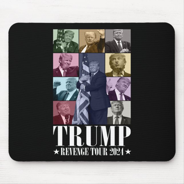 Trump The Revenge Tour 2024 Funny  Mouse Mat (Front)