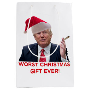 Trump, the worst Christmas gift ever! Medium Gift Bag