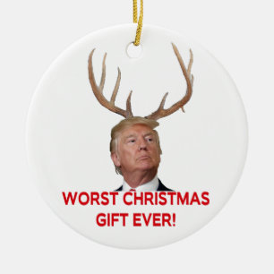 Trump, the worst Christmas gift ever! Ornament