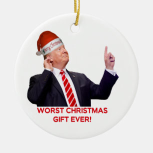 Trump, the worst Christmas gift ever! Ornament
