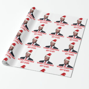 Trump, the worst Christmas gift ever! Wrapping Paper