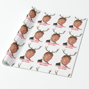 Trump, the worst Christmas gift ever! Wrapping Paper