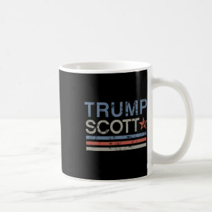 Trump Tim Scott Vintage Distressed Retro Stripes Coffee Mug