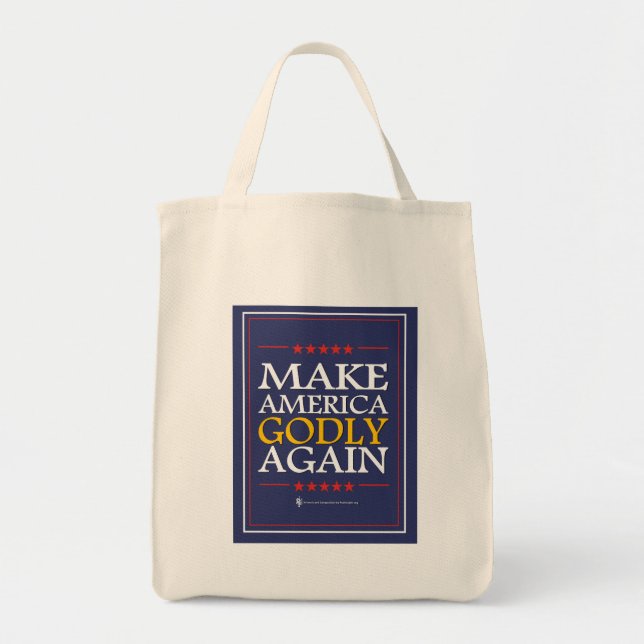 Trump - Tote Bag: Make America Godly Again Bag (Front)
