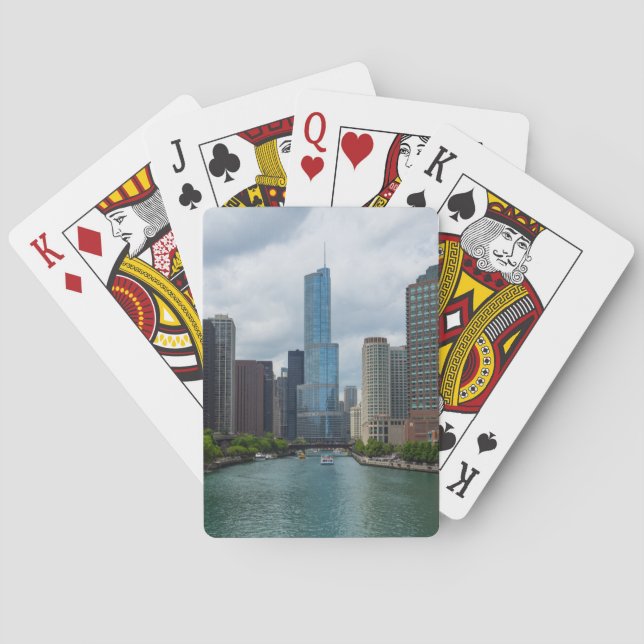 Trump Tower Chicago River Playing Cards (Back)