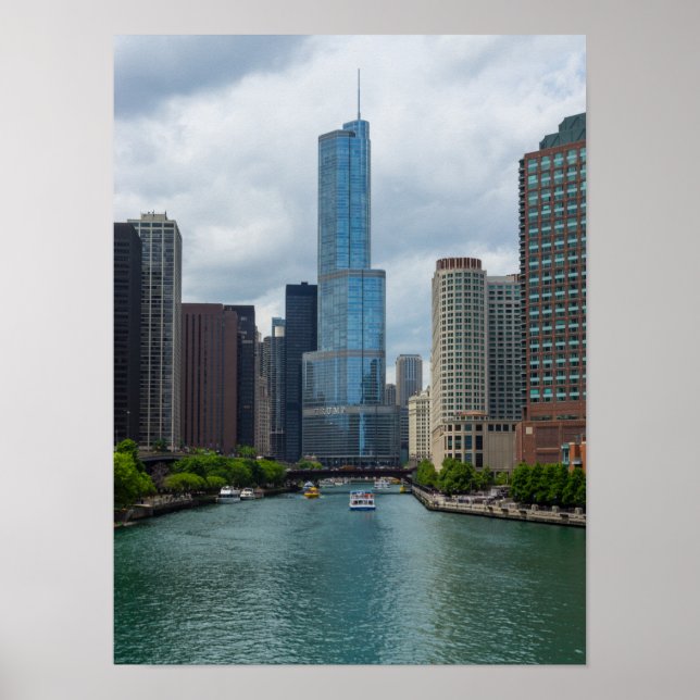 Trump Tower Chicago River Poster (Front)