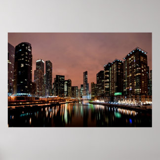 Trump Tower on the Chicago River Poster