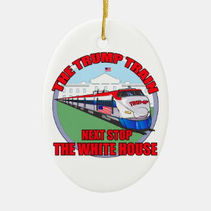 Trump Train Ceramic Tree Decoration