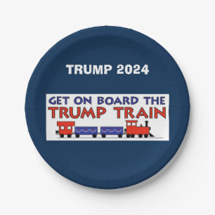TRUMP TRAIN PAPER PLATES