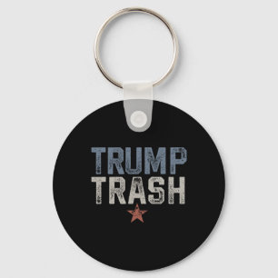 Trump Trash 2024 Retro Distressed Vintage Garbyge Key Ring