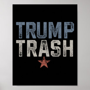Trump Trash 2024 Retro Distressed Vintage Garbyge Poster