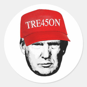 Trump Tre45on Classic Round Sticker