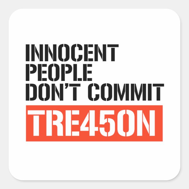 Trump TRE45ON Square Sticker (Front)