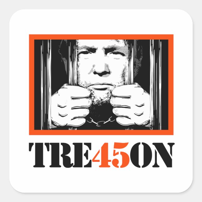 Trump Tre45on Square Sticker (Front)