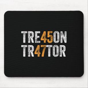 Trump Tre45on Treason Tr47tor Traitor 45 47 Vintag Mouse Mat
