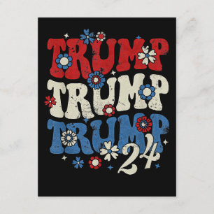 Trump Trump Trump 2024 Retro Enclosure Card
