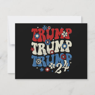 Trump Trump Trump 2024 Retro Holiday Card