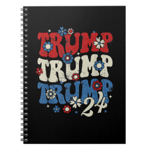 Trump Trump Trump 2024 Retro Notebook
