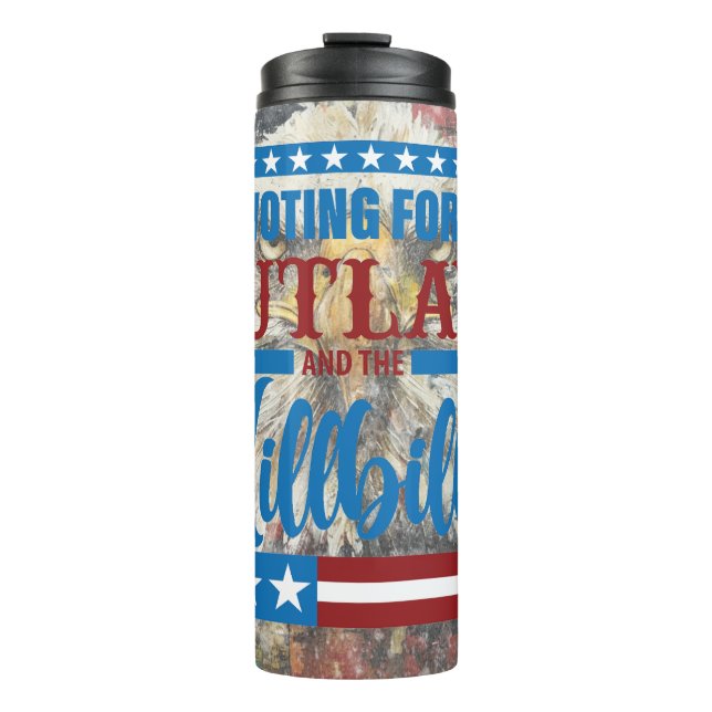 Trump Tumbler: "I'm voting for the Outlaw" Thermal Tumbler (Front)