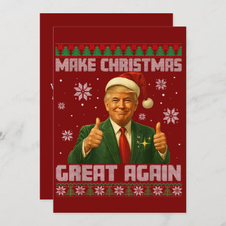 Trump Ugly Xmas Sweater Make Christmas Great Again Holiday Card