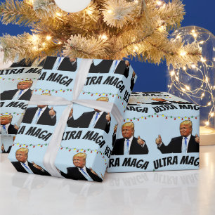 TRUMP ULTRA MAGA CHRISTMAS WRAPPING PAPER