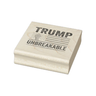 Trump Unbreakable President Trump US Flag  Rubber Stamp