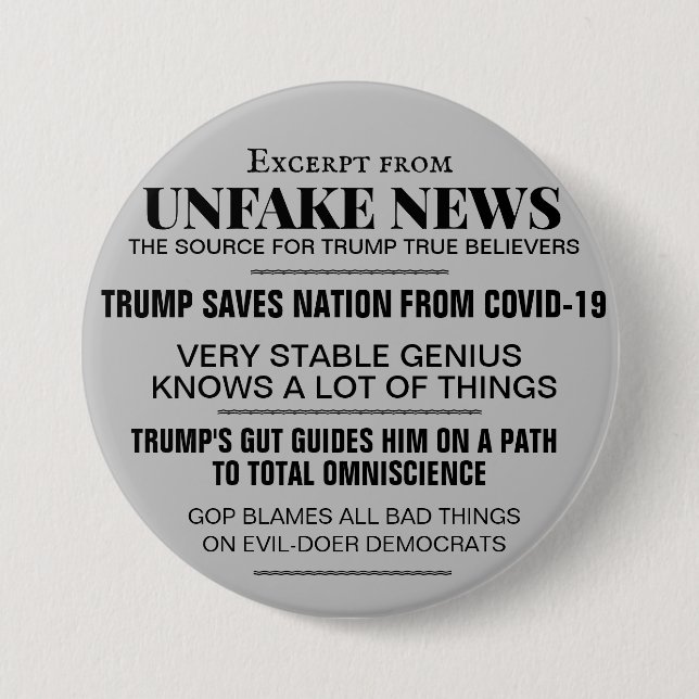 TRUMP UNFAKE NEWS BUTTON (Front)