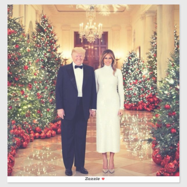 Trump US President White House Christmas  (Sheet)