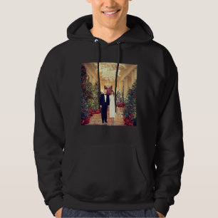 Trump US President White House Christmas Hoodie