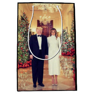 Trump US President White House Christmas Medium Gift Bag