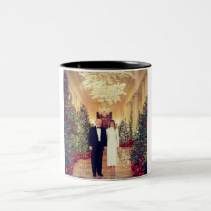 Trump US President White House Christmas Two-Tone Coffee Mug