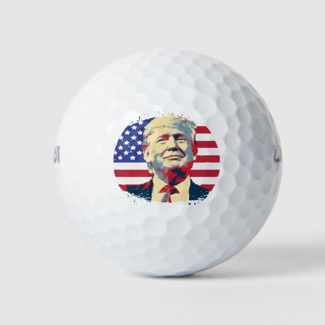 Trump USA Flag Keep America Great Trump 2020 Golf Balls (Front)