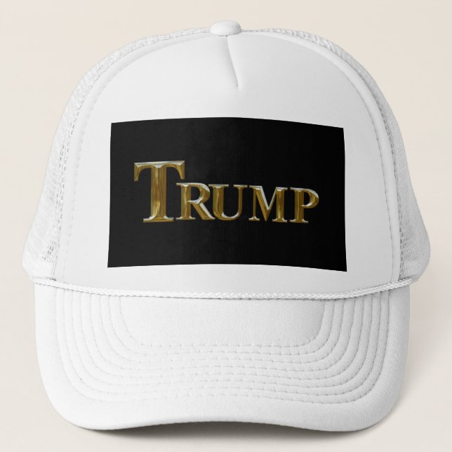 TRUMP USA  GOLD  TRUCKER HAT (Front)