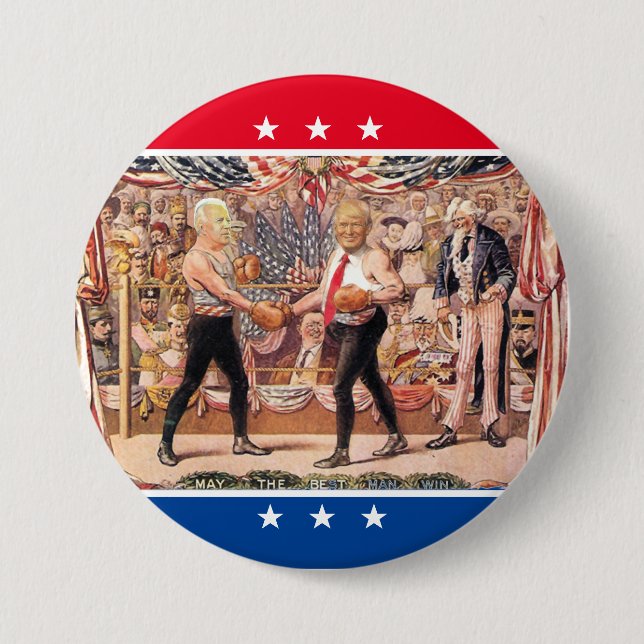 Trump v. Biden 7.5 Cm Round Badge (Front)