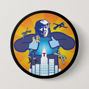 Trump v. Hillary 7.5 Cm Round Badge