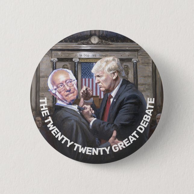 Trump V. Sanders 6 Cm Round Badge (Front)
