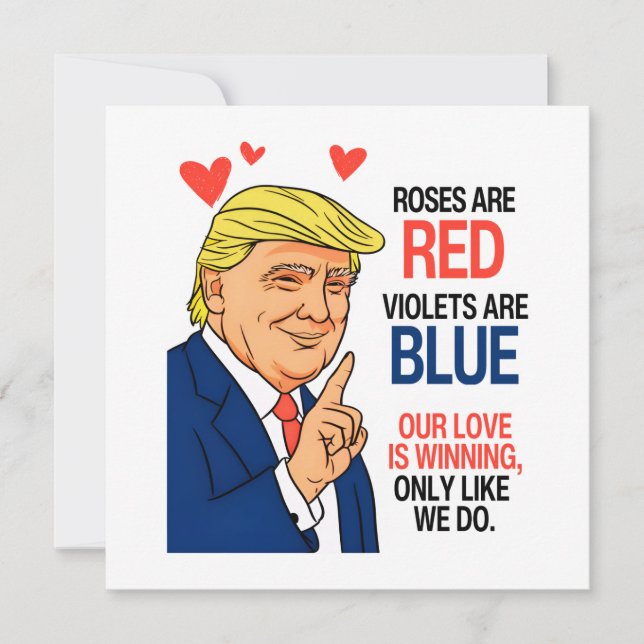 Trump Valentine's Day  Holiday Card (Front)