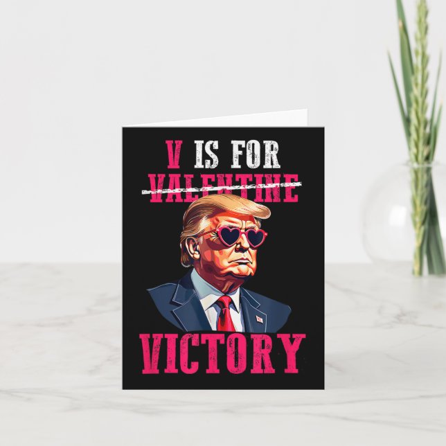 Trump Valentines Day V Is For Victory Trump Card (Front)